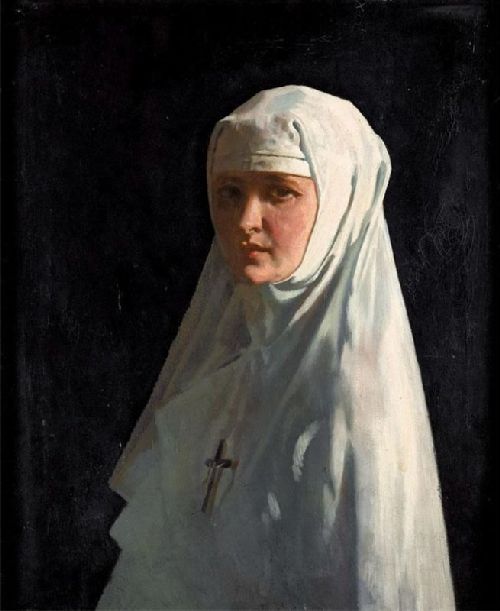 Yvonne Aubicq as a nun aka Sister X  ca. 1920 by Sir William Orpen 1878?1931 Location TBD